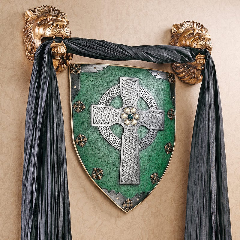 Design Toscano CL41032 Celtic Cross Warriors Shield Medieval Decor Wall Sculpture, 18 Inch, Single - Image 2